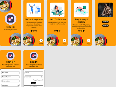 Stay Fit App Design