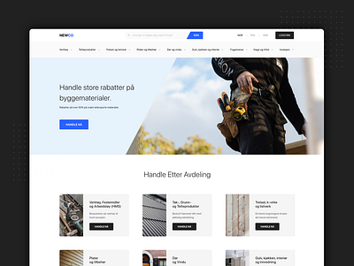 Construction Materials Website Custom Design clean homepage landing page ui web website