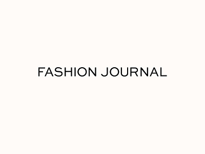 Fashion Journal logotype branding fashion journal logotype nude sans serif