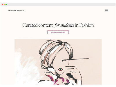 Fashion Journal landing page