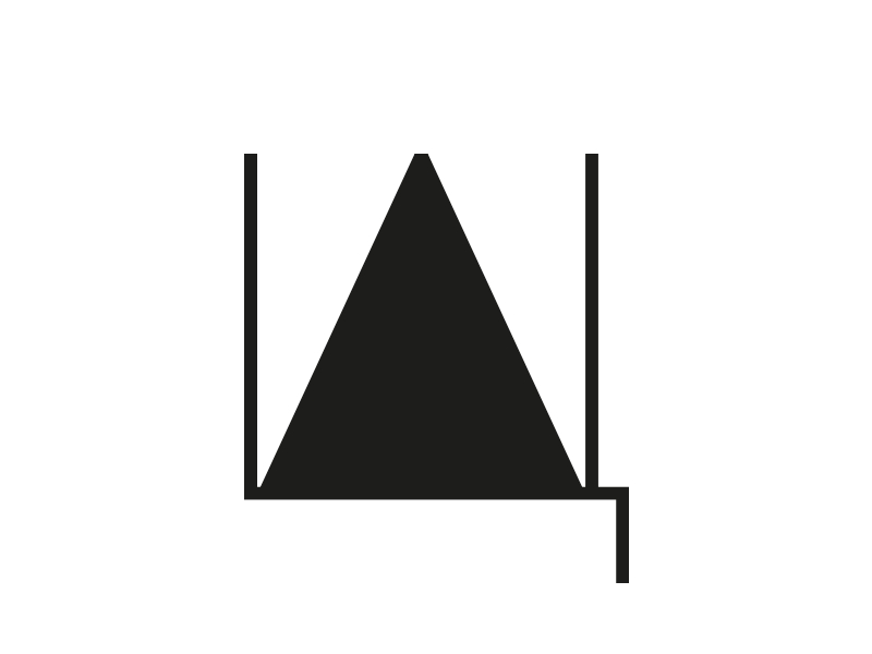 Moving triangle alphabet cyrillic exploration letter minimal triangle typography