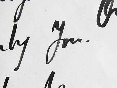 You analog black hand paper typography written