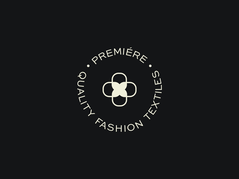 Première logo black branding fashion logomark logotype marble premiere sans serif serif textile typography