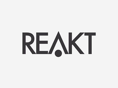Reakt logo branding futura logo logomark logotype sans serif simple typography visual identity