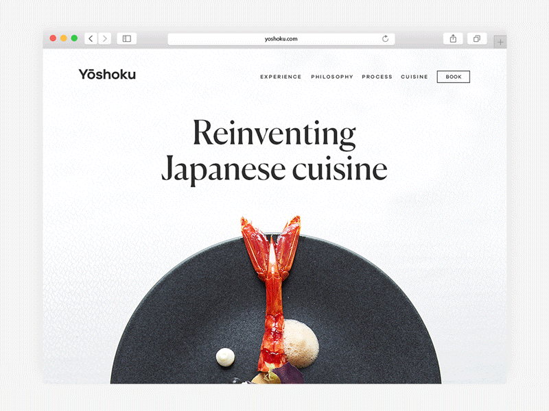 Yōshoku lading page brand identity landing sans serif serif ui web branding inspiration japan restaurant typography visual identity