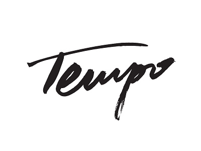 Tempo analog black hand tempo typography written