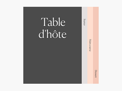 Menu design grey layout menu nude restaurant serif typography