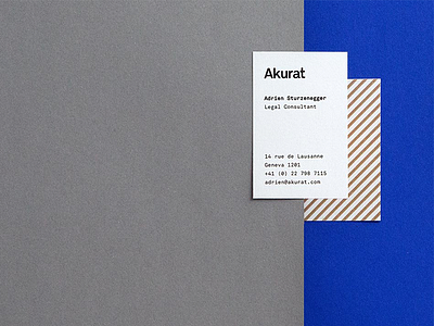 Akurat blue brand identity branding business card grey inspiration logo minimal monotype stripes typography visual identity