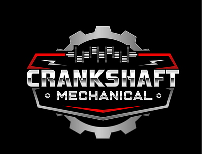 Crankshaft Mechanical branding design graphic design illustration logo typography vector