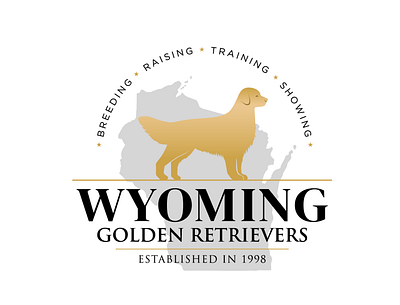 Wyoming Golden Retrievers branding design graphic design illustration logo typography vector