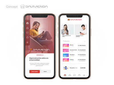 Design concept for Davivienda app bank davivienda design fintech login ui ux