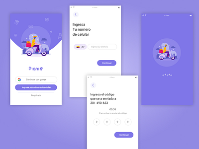 Delivery App (case study) app design login ui ux