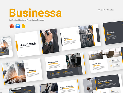 Businessa - Professional Business Presentation Template business clean presentation company design discussion elegant entrepreneur meeting office pitchdeck startup