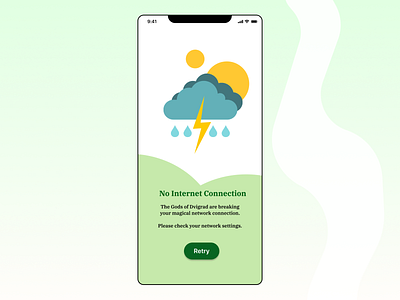 No Internet Connection screen app case study design larp ui ux