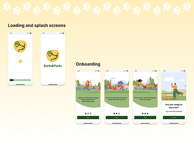 Loading and onboarding screens