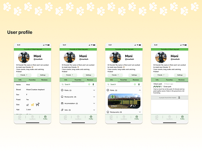 User profile screens app case study design ui ux