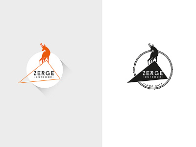 ZERGE outdoor equipment manufacturer logo concept animal concept design logo outdoor semiflat stamp zerge