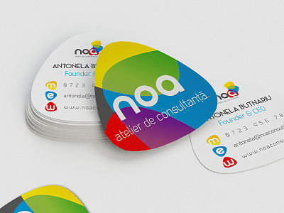 noa - die cut business cards business cards consultant cut die noa