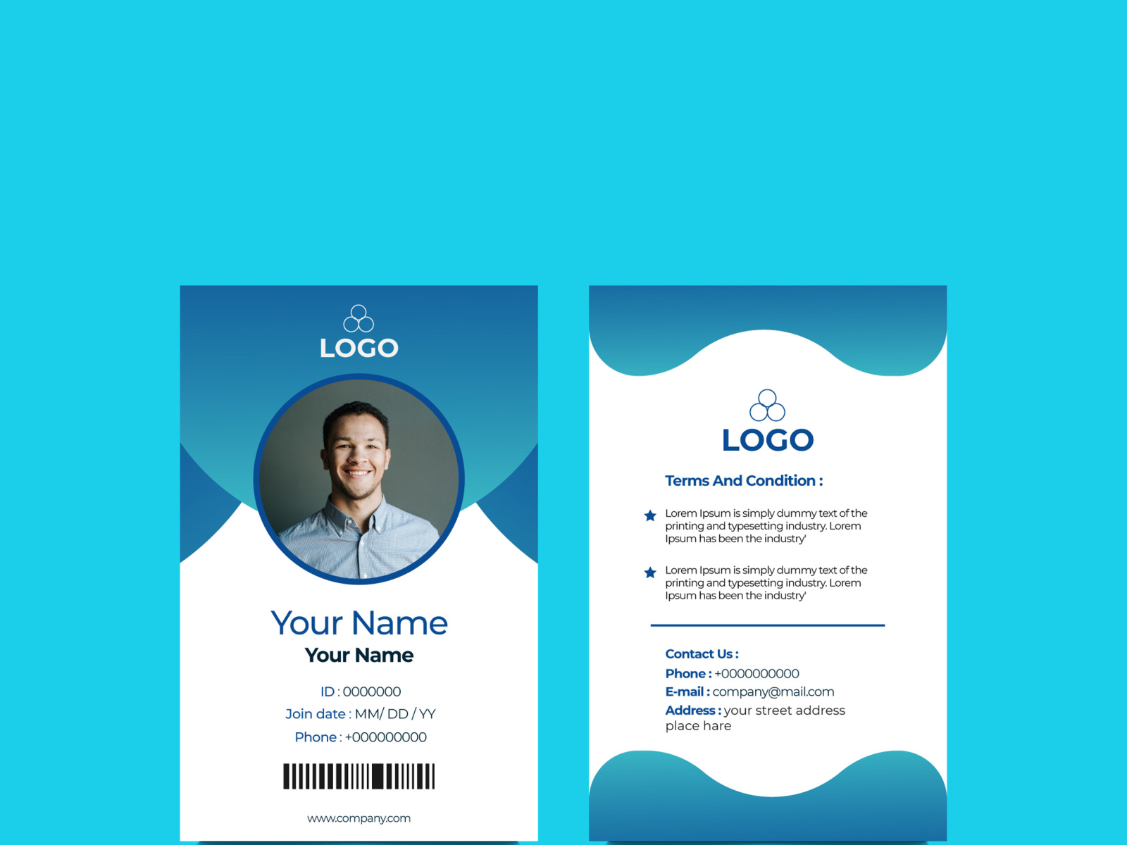 ID CARD TEMPLATE by MD. MAHAR MIAH on Dribbble