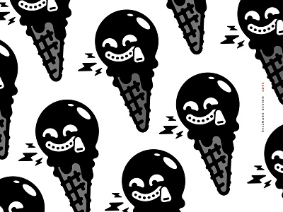 One happy latex love ice cream 2d black cartoon colour design graphic graphic design hellmark illustration love nedz13 sticker