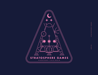Stratosphere Games Berlin branding color design flat graphic design illustration purple