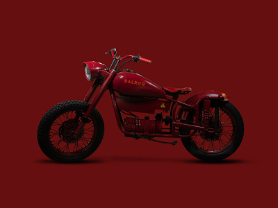 Ms.Balrog 3d colour hallmark motorbike nedz13 red
