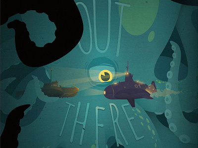 The truth is out there 2d colours green illustration nedz3 poster typography