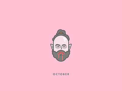 October avatar 2d colours design graphic illustration nedz13 pink