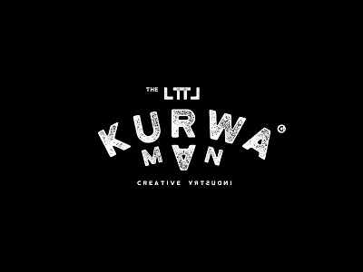 Little Kurwa Man 2d black black white branding design graphic design hellmark illustration typecon typography