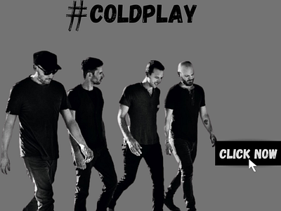 Ad design for a concert of coldplay. app design graphic design typography