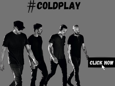 Ad design for a concert of coldplay.