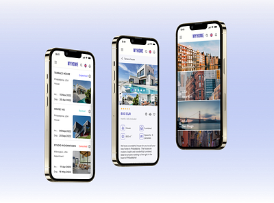 Mobile version of the website for finding rental homes adaptive design mobile responsive design ui ux web webdesign website