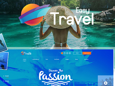 Easy Travel WordPress Theme Design branding graphic design travel ui vacation