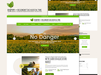 Begreen Agriculture Landing Design agriculture farmers farming fruits graphic design landing page design organic responsive website ui ui design webdesign