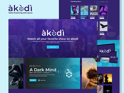 Akodi Video Streaming Website Design
