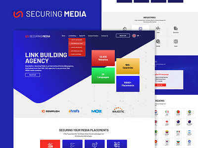 Securing Media Link Building Agency website Design