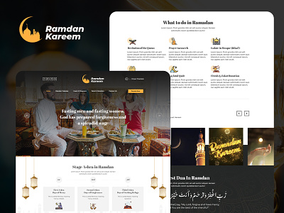Ramadan Kareem-Muslim Festival Website charity community crowdfunding graphic design islam islamic islamic website mosque muslim ngo non profit quran ramadan ramadan calendar religious islamic social network ui web design رمضان