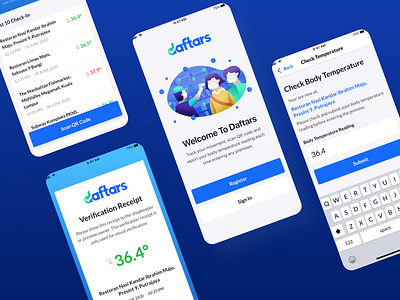 Daftars - Covid-19 Visitor Check-In App check in covid covid 19 health mobile mobile apps pandemic tracker tracking