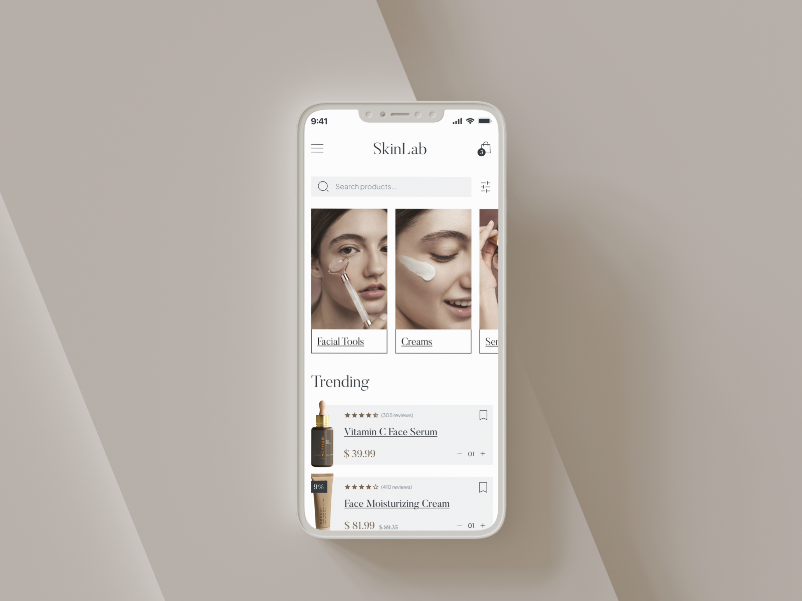 Skin Care E-commerce App by Yasaman Yazdi for Pela Design on Dribbble