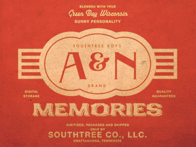 A&N memories red type vintage