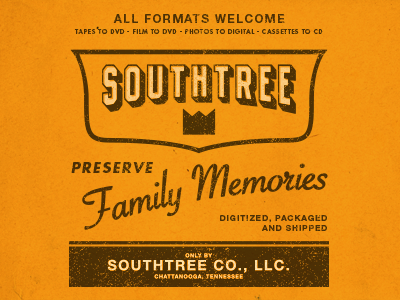 Southtree memories orange type vintage