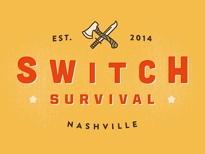 Switch branding hatchet knife logo survival switch
