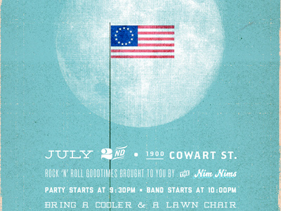 Flyer flag flyer illustration moon type