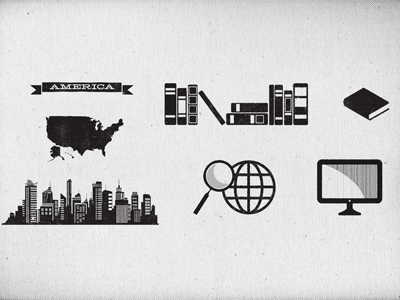 United States of Icons books icon illustration