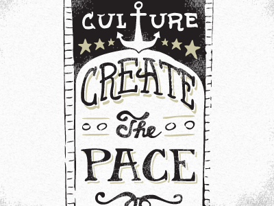 Culture hand type illustration lettering