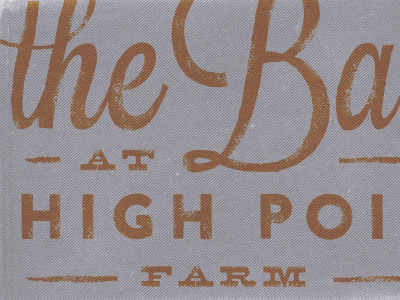 The Barn lettering