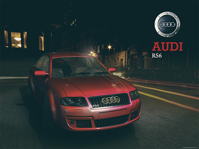 Audi - Render - Touchup 3d audi car maya render retouch