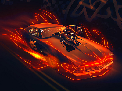 Nasracing Dribbble car illustration nasracing racing