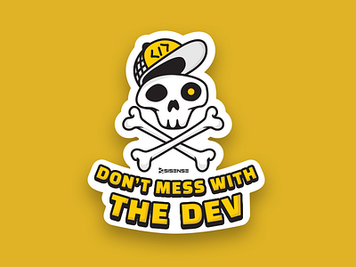 developers team sticker bones cool dev development illustration mac skull sticker