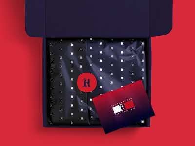 Dressing Suite Collateral brand branding design event event collateral graphic design logo notecard packaging pattern sticker tissue paper tommy hilfiger